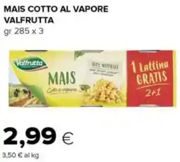 Oasi Mais cotto al vapore VALFRUTTA offerta