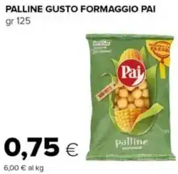 Oasi Palline gusto formaggio PAI offerta