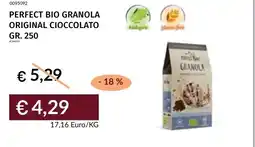 Prezzemolo e Vitale Perfect bio granola original cioccolato offerta
