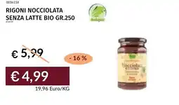 Prezzemolo e Vitale Rigoni nocciolata senza latte bio offerta