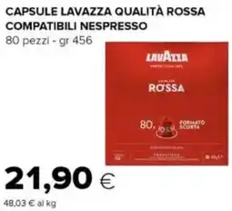 Oasi Capsule lavazza qualità rossa compatibili nespresso offerta