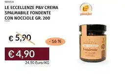 Prezzemolo e Vitale Le eccellenze p&v crema spalmabile fondente con nocciole offerta