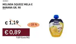 Prezzemolo e Vitale Melinda squeez mela e banana offerta