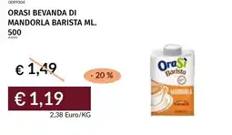 Prezzemolo e Vitale Orasi bevanda di mandorla barista offerta