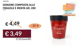 Prezzemolo e Vitale Genuine composta alle fragole e menta offerta