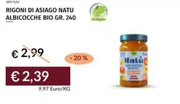 Prezzemolo e Vitale Rigoni di asiago natu albicocche bio offerta