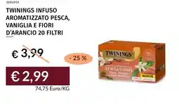 Prezzemolo e Vitale Twinings infuso aromatizzato pesca, vaniglia e fiori d'arancio offerta