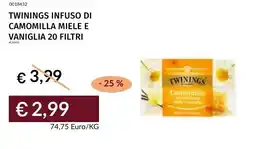 Prezzemolo e Vitale Twinings infuso di camomilla miele e vaniglia offerta