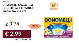 Prezzemolo e Vitale Bonomelli camomilla solubile melatonina e magnesio offerta