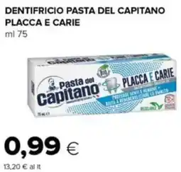 Oasi Dentifricio pasta del capitano placca e carie offerta