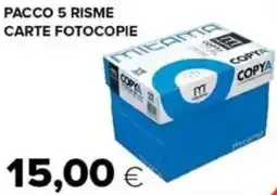 Oasi Pacco 5 risme carte fotocopie offerta