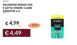 Prezzemolo e Vitale Wilkinson rasoio usa e getta xtreme 3 lame sensitive 4+2 offerta