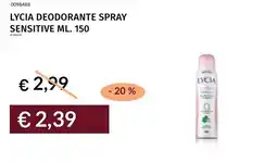 Prezzemolo e Vitale Lycia deodorante spray sensitive offerta