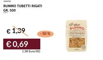 Prezzemolo e Vitale Rummo tubetti rigati offerta