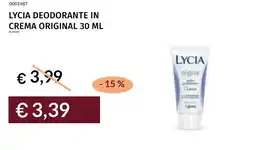 Prezzemolo e Vitale Lycia deodorante in crema original offerta