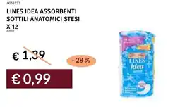 Prezzemolo e Vitale Lines idea assorbenti sottili anatomici stesi offerta