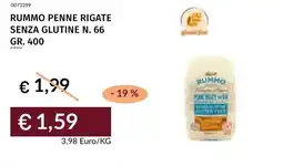 Prezzemolo e Vitale Rummo penne rigate senza glutine n. 66 offerta