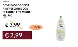 Prezzemolo e Vitale Dove bagnodoccia rinfrescante con cetriolo e te verde offerta