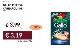 Prezzemolo e Vitale Gallo riserva carnaroli offerta