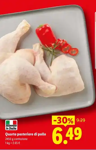 Lidl Quarto posteriore di pollo offerta