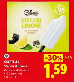 Lidl GELATELLI Stecchi al limone offerta