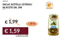 Prezzemolo e Vitale Sacla' acetelli cetrioli in aceto offerta