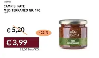 Prezzemolo e Vitale Campisi pate mediterraneo offerta