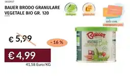 Prezzemolo e Vitale Bauer brodo granulare vegetale bio offerta