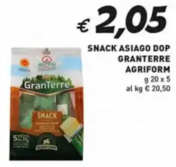 Coal Snack asiago dop granterre AGRIFORM offerta