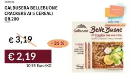 Prezzemolo e Vitale Galbusera bellebuone crackers ai 5 cereali offerta