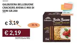 Prezzemolo e Vitale Galbusera bellebuone crackers avena e mix di semi offerta