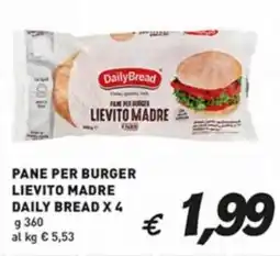 Coal Pane per burger lievito madre DAILY BREAD offerta