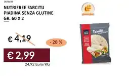 Prezzemolo e Vitale Nutrifree farcitu piadina senza glutine offerta