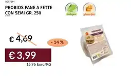 Prezzemolo e Vitale Probios pane a fette con semi offerta