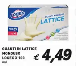 Coal Guanti in lattice monouso LOGEX offerta