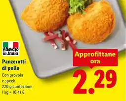 Lidl Panzerotti di pollo offerta