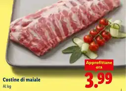 Lidl Costine di maiale offerta