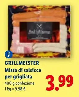 Lidl GRILLMEISTER Misto di salsicce per grigliata offerta