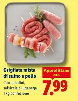 Lidl Grigliata mista di suino e pollo offerta