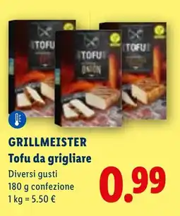 Lidl GRILLMEISTER Tofu da grigliare offerta