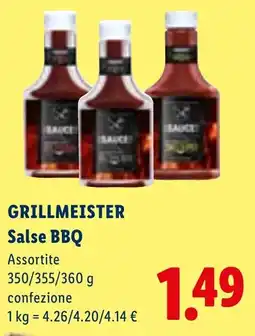 Lidl GRILLMEISTER Salse BBQ offerta