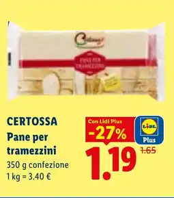 Lidl CERTOSSA Pane per tramezzini offerta