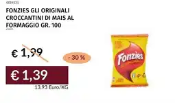 Prezzemolo e Vitale Fonzies gli originali croccantini di mais al formaggio offerta