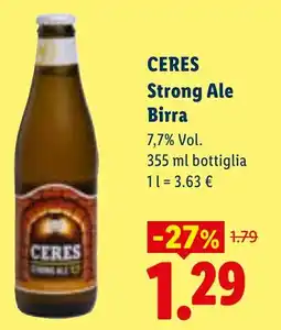 Lidl CERES Strong Ale Birra offerta
