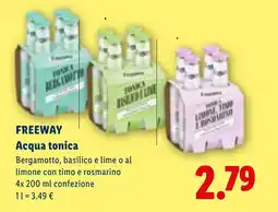 Lidl FREEWAY Acqua tonica offerta
