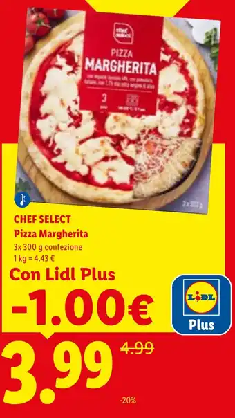 Lidl CHEF SELECT Pizza Margherita offerta