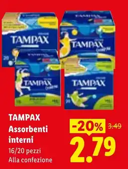 Lidl TAMPAX Assorbenti interni offerta