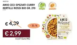 Prezzemolo e Vitale Amio ceci speziati curry mirtilli rossi bio offerta
