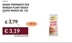 Prezzemolo e Vitale Beamy preparato per burger plant-based gusto manzo offerta