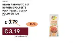Prezzemolo e Vitale Beamy preparato per burger e polpette plant-based gusto pollo offerta
